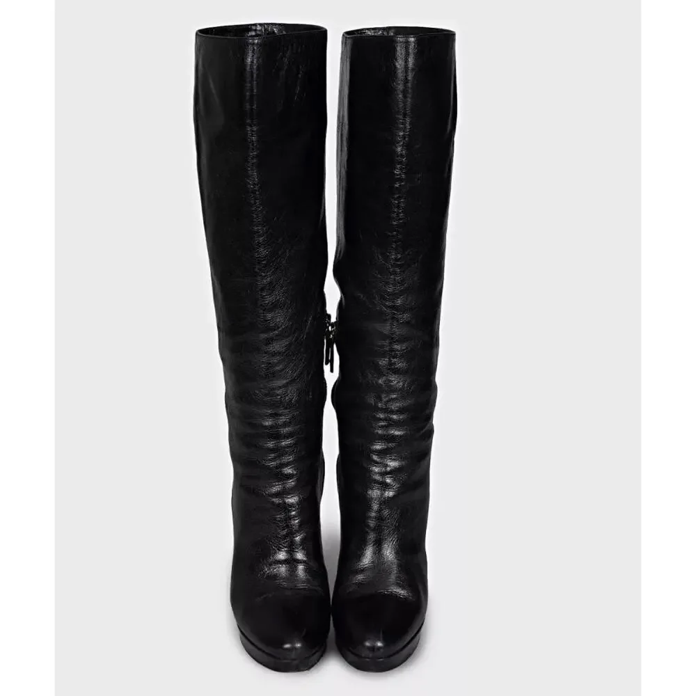 Prada black leather